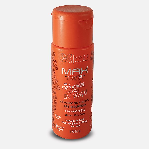 Ativador de Cachos Voga Max Care Curly 180ml - Hidratação e Brilho