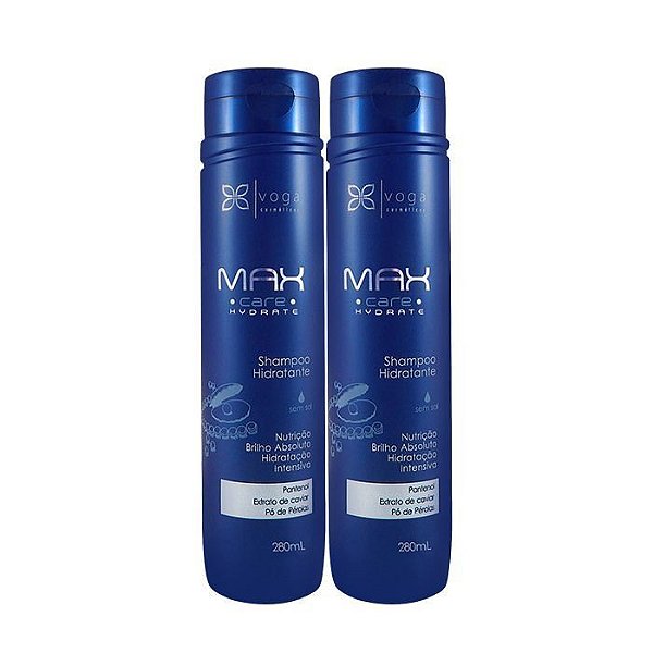 Kit c/2 Shampoos Hidratante Voga Max Care Hydrate 280ml