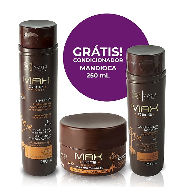 Kit Mandioca: Shampoo e Máscara com Condicionador Grátis