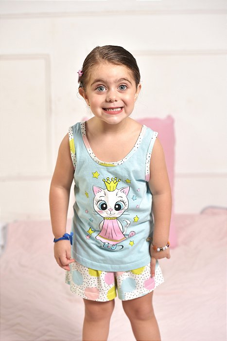 Pijama Short Doll Regata Color Mini Bolas 11403