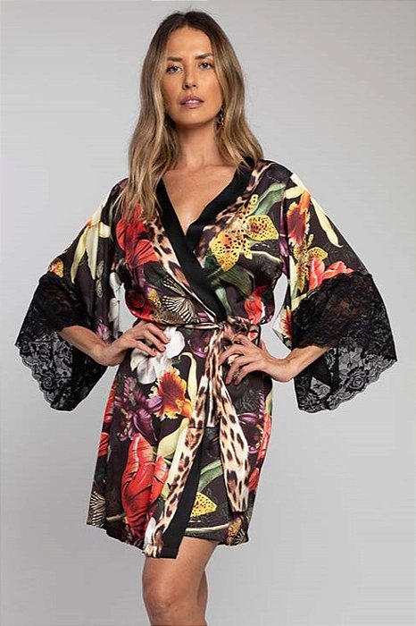 Kimono Curto Floral 11644