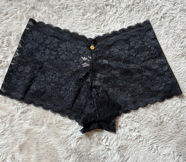 Calcinha Calecon em Renda Mari Preto 11621