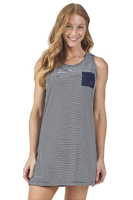 Camisola Curta Regata Fio Tinto Navy Listrado 11581