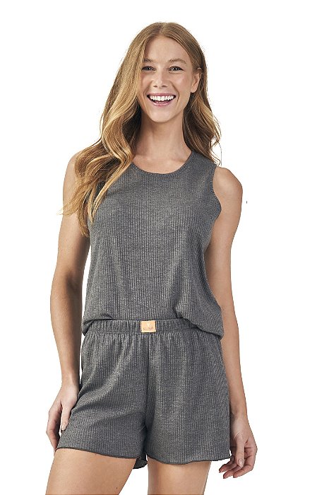 Pijama Short Doll Regata Carol Mescla 11589