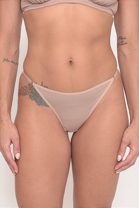 Calcinha String Fio Dental com Regulagem Basic Chocolate 11568