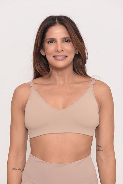 Sutia Soft sem Bojo em Microfibra Basic Chocolate 11431