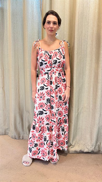 Camisola Longa Tassel Floral 11681
