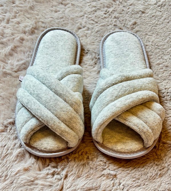 Chinelo Atoalhado Cruzado Mescla 11720