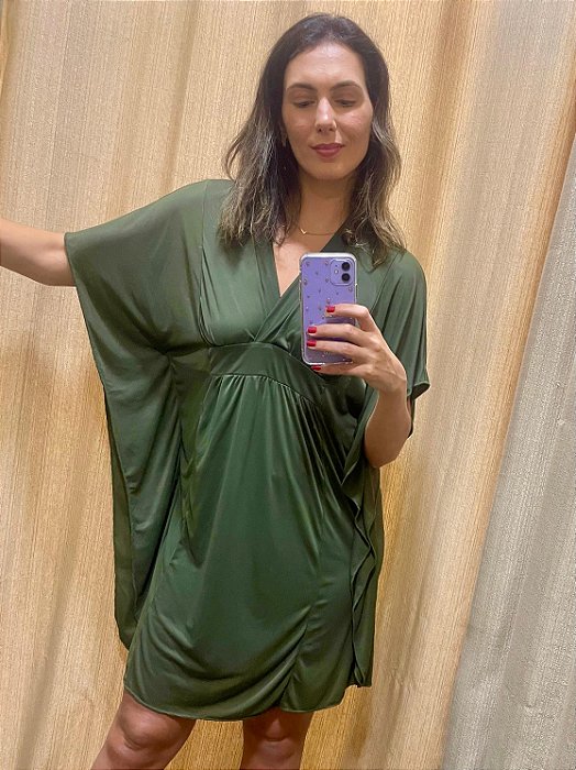 Kaftan Curto Liso Classic Verde 11786