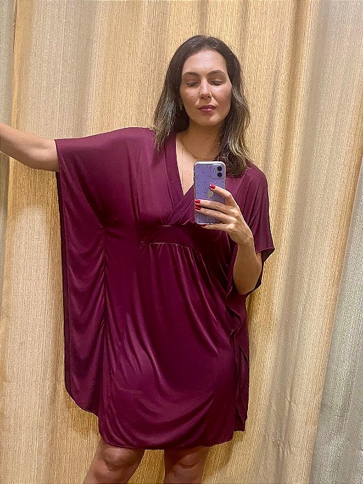 Kaftan Curto Liso Classic Vinho 11786