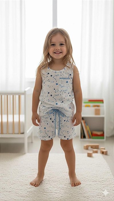 Pijama Short Doll Serena Mini Estrela 11852