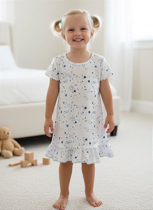 Camisola Curta Serena Mini Estampa Estrela 11853