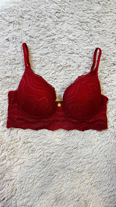 Sutia com Bojo Rendado Alice Vermelho 11897