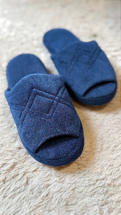 Chinelo Atoalhado Aberto Marinho 11954