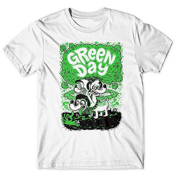 Camiseta Green Day Dogs - Branca