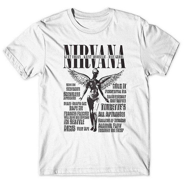 Camiseta Nirvana In Utero - Branca - Blitzart - Camisetas Legais, Criativas  e Divertidas