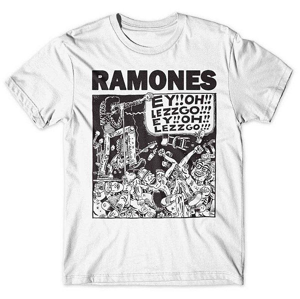 Camiseta Ramones Lets Go - Branca