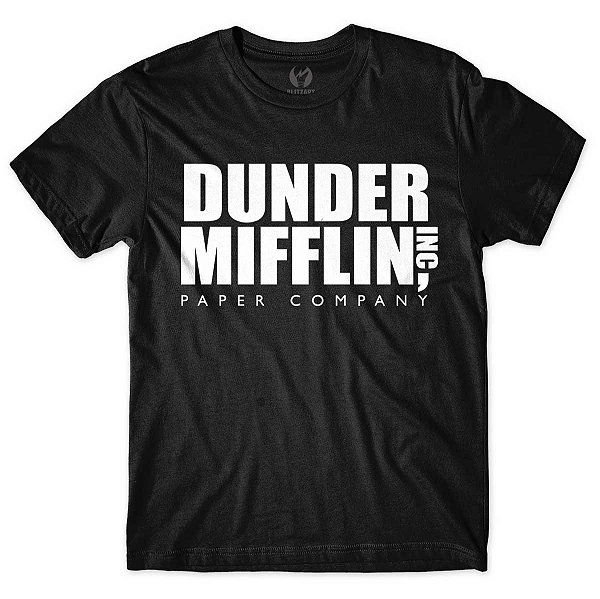 Camiseta The Office Dunder Mifflin - Preta