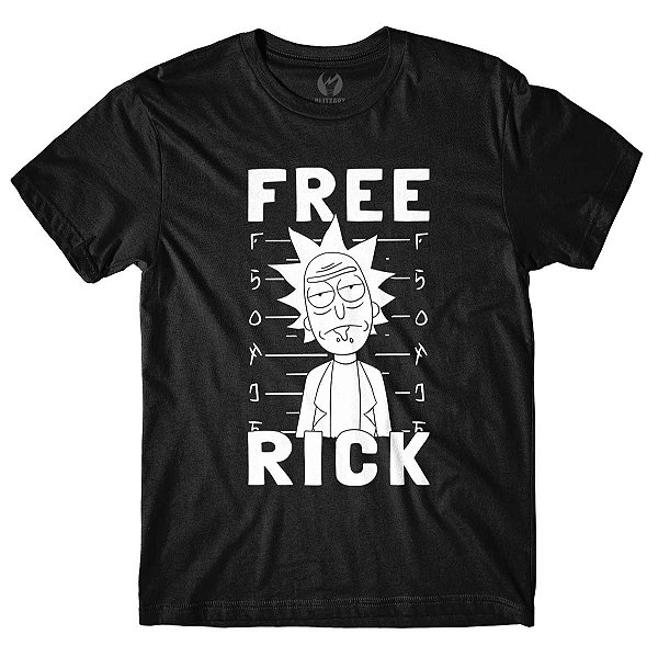 Camiseta Rick and Morty Free Rick- Preta