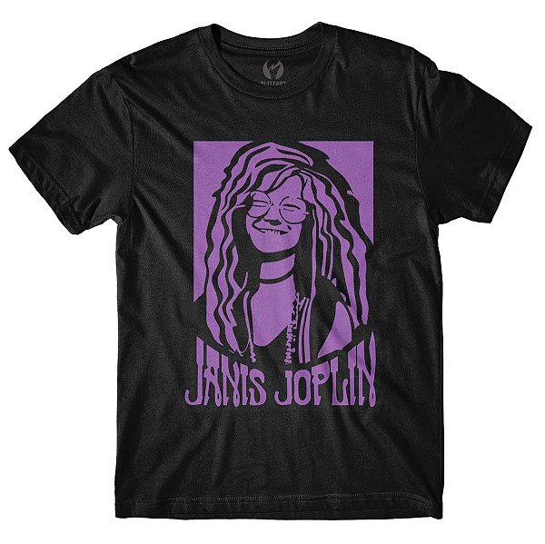 Camiseta Janis Joplin - Preta