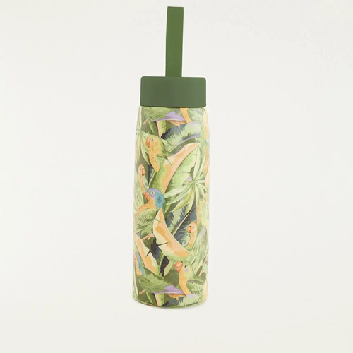 A Garrafa Farm Que Sede Floresta De Pássaros 500ml Verde