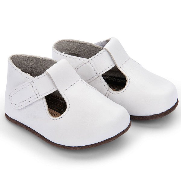 Sapato Bebê Chocalho Branco