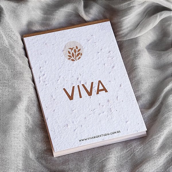 Bloco de Anotações Com Capa em Papel Semente