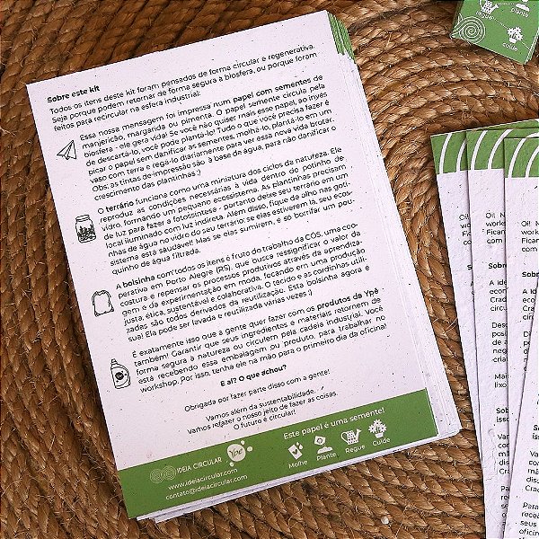 Cartão Postal 10x15 cm Papel Semente