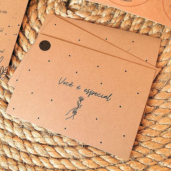 TAG 5x7.5 cm em Papel Kraft Premium