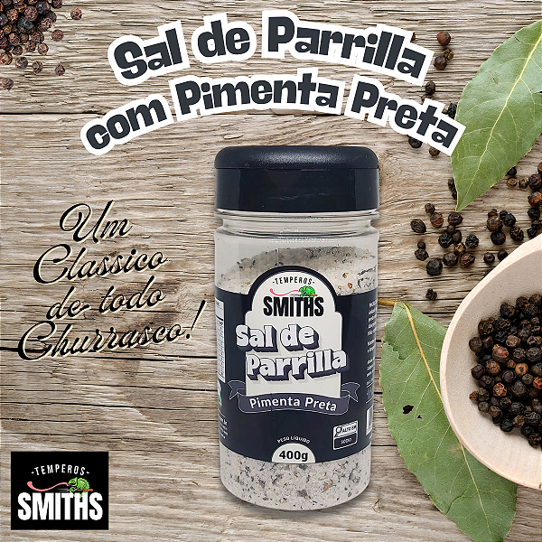 Sal de Parrilla Pimenta Preta 400g