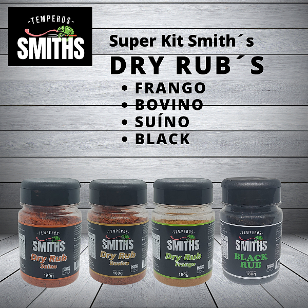 Kit dry Rub - Frango / Bovino / Suino / Black