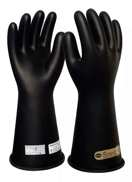 Luva Eletricista Isolada Classe 00 Tipo II 500V/2500V Preta Tam 10 Orion CA2178