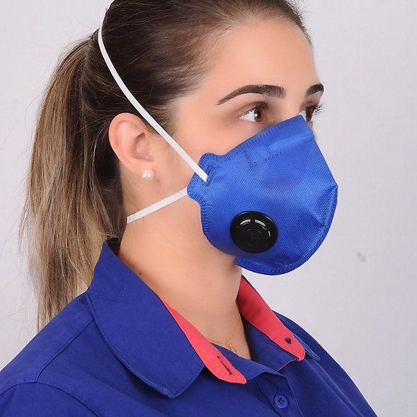 Mascara Descartável Pff2 Com Válvula Azul Camper CA 38944