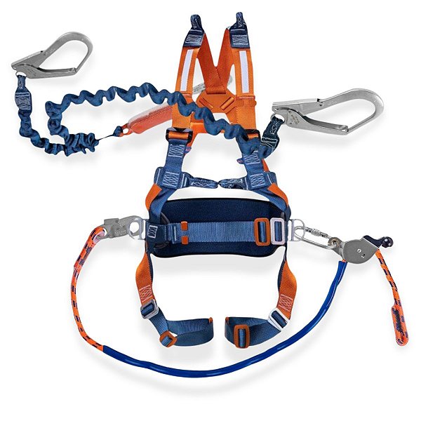 Kit Cinto Pqt Abdominal 6 Pontos Com Talabarte Abs Tipo Y e Talabarte de Posicionamento  Top Cintos CA:47933