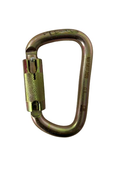 Mosquetão Tipo Pera / D Tripla Trava Classe B Top Cintos - TOP9004