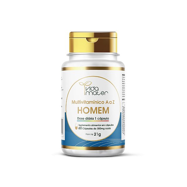 Multivitamínico A a Z Homem Vida Mater - 60 cápsulas