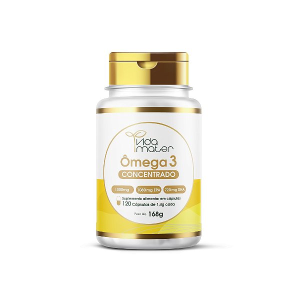 Omega 3 Concentrado Vida Mater - 120 cápsulas