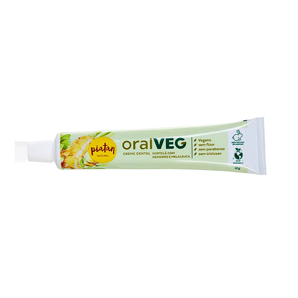 Creme Dental Hortelã com Gengibre e Malaleuca Oralveg - Piatan
