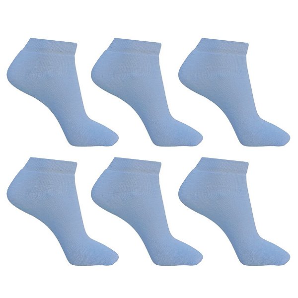 KIT 6 PARES - MEIA POLO SAPATILHA JUVENIL