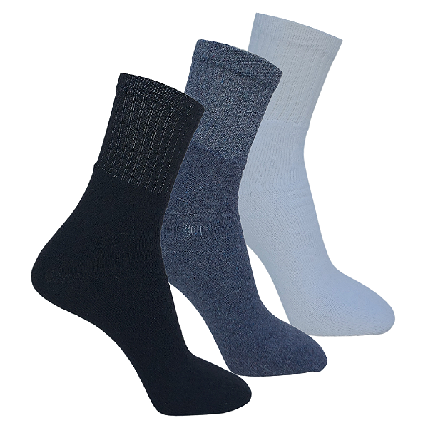 KIT 3 PARES - MEIA POLO ADULTO SPORT LIGHT