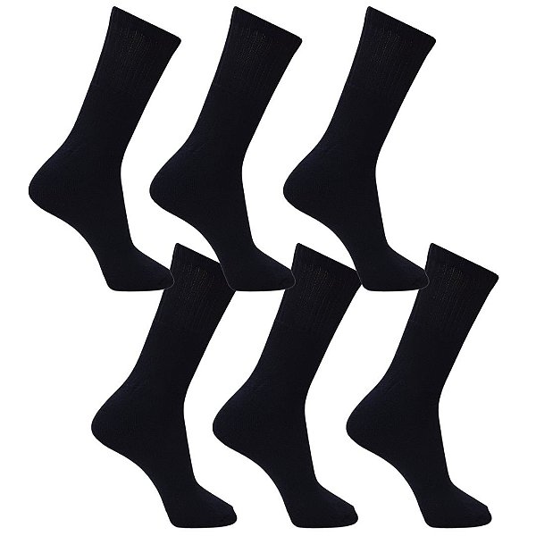 KIT 6 PARES - MEIA POLO ADULTO SPORT