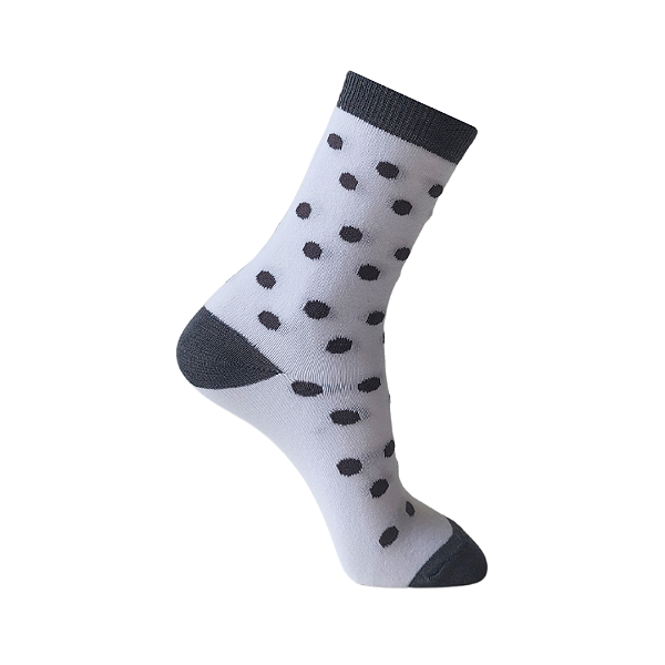 MEIA POLO SOCIAL DIVERTIDA BOLINHA - BRANCA