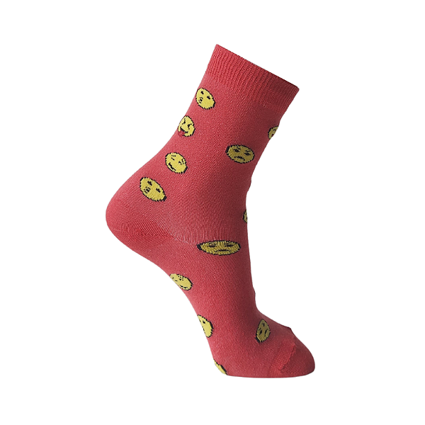 MEIA POLO SOCIAL DIVERTIDA EMOJI - VERMELHA