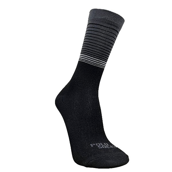 Meia Ciclismo e Corrida - Listras Cinza