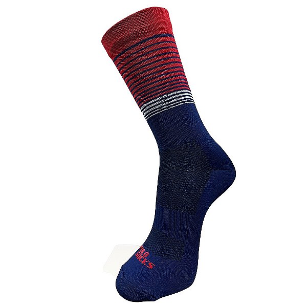 Meia Ciclismo e Corrida - Listras Vermelha