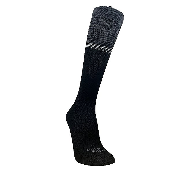 MEIA POLO MULTESPORTE - CORRIDA E CICLISMO - CANO LONGO LISTRAS CINZA