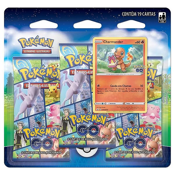 Pokemon TCG: Blister Triplo Pokémon GO - Charmander