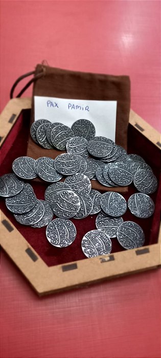 Kit de Moedas Metalicas para o jogo Pax Pamir