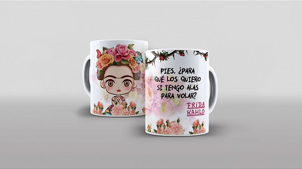 CANECA 325ML FRIDA KAHLO CERAMICA