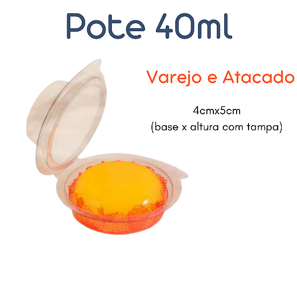 Pote 40ml com tampa Flip Festas